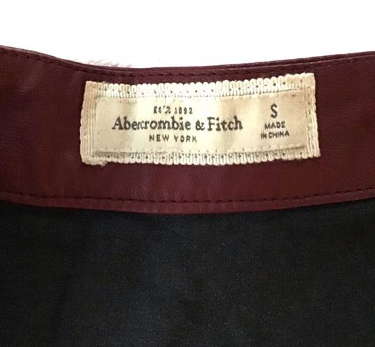 Abercrombie & Fitch  Faux Leather Skater Skirt 