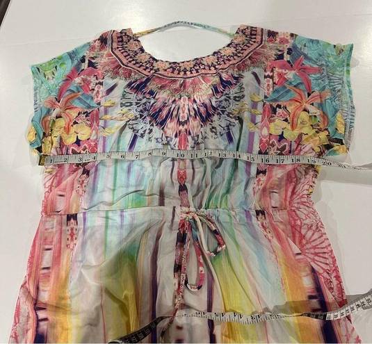 Calia by Carrie  Underwood Multicolor Pastel Kaftan Swimsuit Coverup Size L