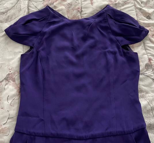 Emporio Armani Purple Acetate Button Cuffs Cap Sleeves Jumpsuit, size 4