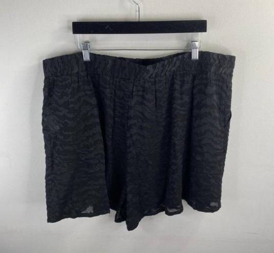 Good American  Sheer Zebra Running Shorts Size 7 4X