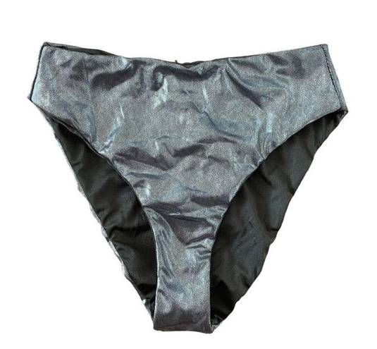 Good American  Bikini Bottoms Womens Medium 2 Metallic Good Waist Reversible NWT