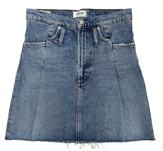 AGOLDE  90's Denim Mini Skirt High Waisted Blue Wash Women’s Size 24