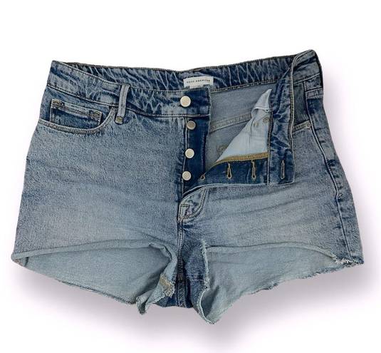 Good American  High Rise 90’s Cut Off Distressed Shorts | 10/30