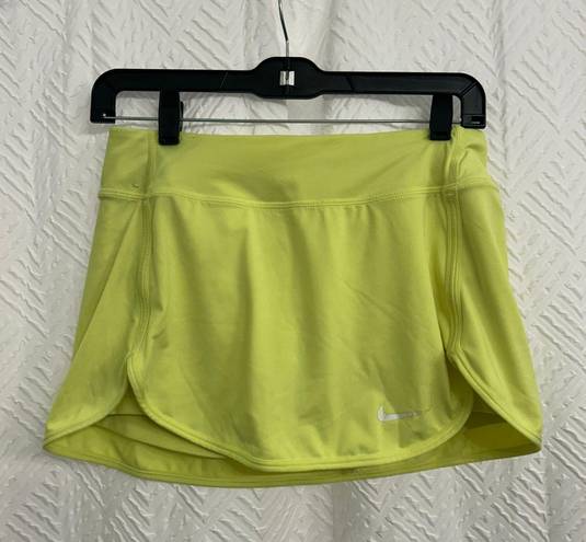 Nike neon yellow bike dri-fit golf skirt 