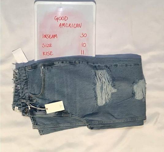 Good American NWT  Good classic distressed jeans in Indigo036 sz 10/30