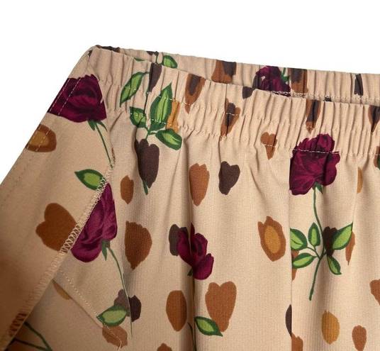 Sag Harbor  Vintage Y2K Size Large Rose Print Deadstock Faux Wrap Midi Skirt