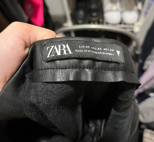 ZARA faux leather leggings