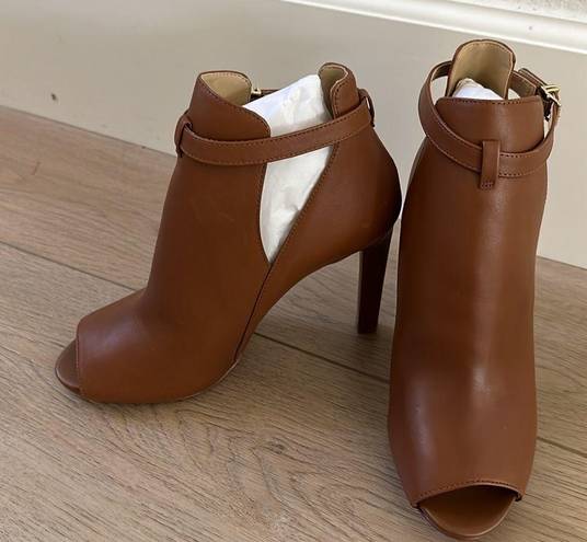 Michael Kors  Brown Lawson Open Toe Bootie NEW Size 10M