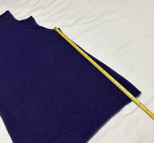 DKNY  Purple 100% Cashmere Sleeveless Turtleneck Sweater Shirt Sz M Medium