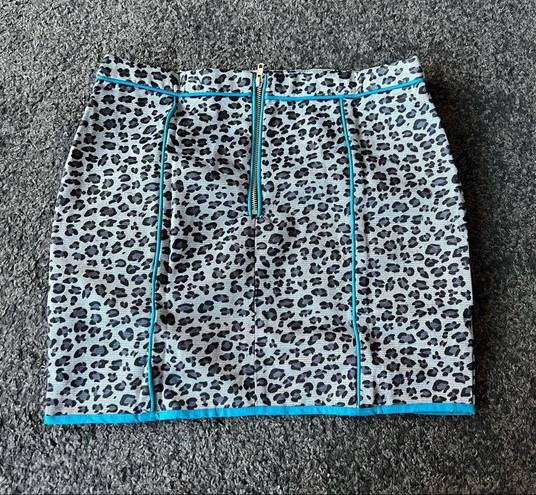 English Rose cheetah print mini skirt M 