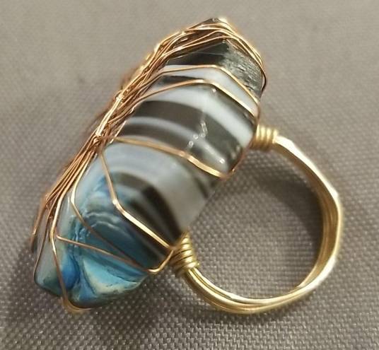 Vanessa Mooney 💕💕 Brazilian Agate Wire Wrap Ring