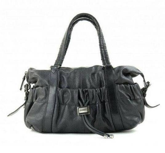 Burberry  Black Leather Curzon Satchel Bag