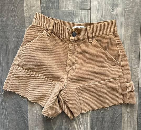 PacSun Light Brown Corduroy Workwear Shorts