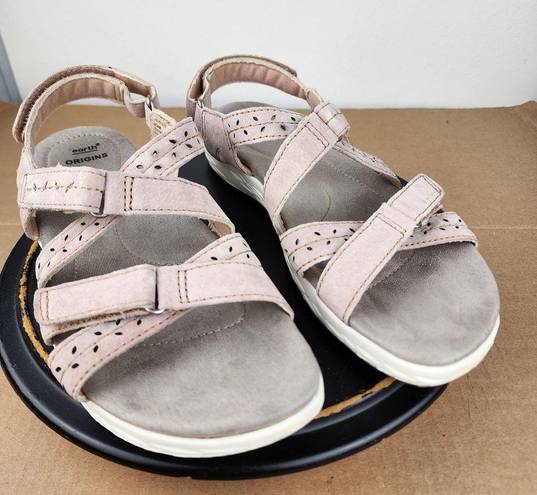 Earth Origins  Sandal Westfield Wendy Blush Pink Suede Adjustable Straps Size 10M