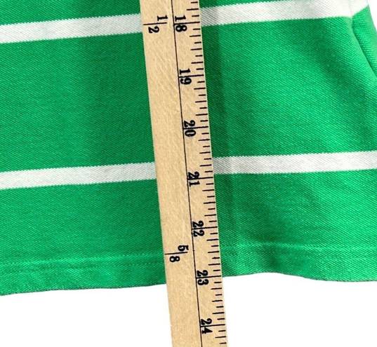 Tommy Hilfiger  Polo Womens M Green White Striped Sleeveless Golf Shirt Top Y2K