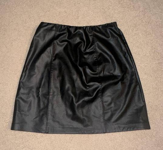 Olive & Oak BLACK LEATHER SKIRT