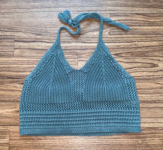 Aerie Crochet Halter Crop Top