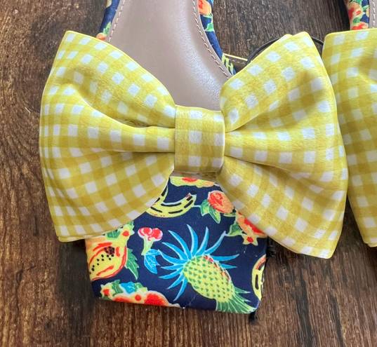 Betsey Johnson Fruit Gingham Bow Sandals