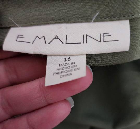 Emmaline Emmeline olive cotton blend utility jacket size 16