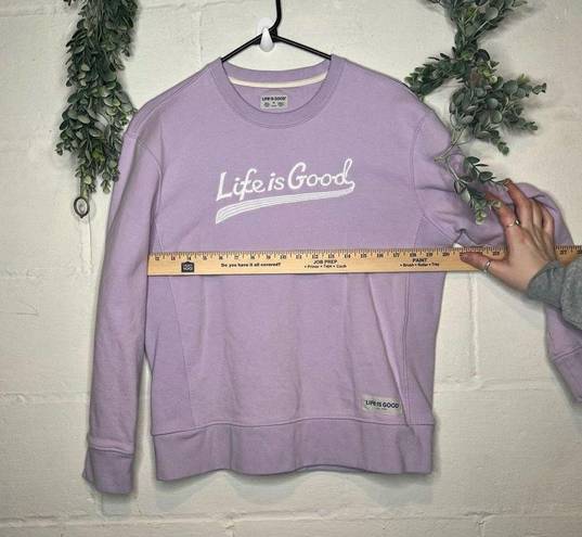 Life is Good  | women light purple crewneck pullover