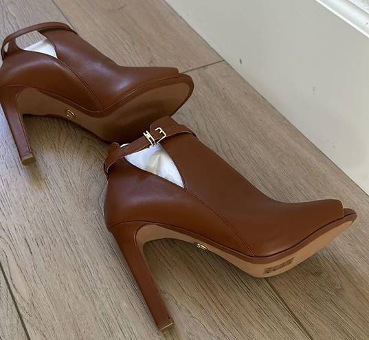 Michael Kors  Brown Lawson Open Toe Bootie NEW Size 10M