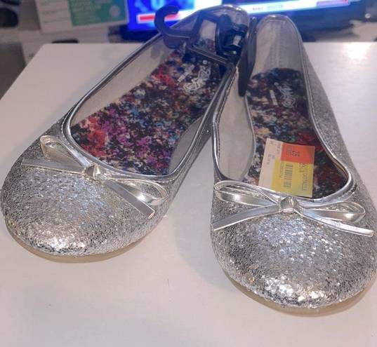 Faded Glory - New  sparkle glitter ballet shoes flats size 6