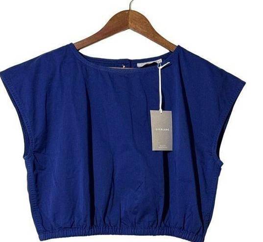 Everlane  The Bubble Top Colbalt Blue Cap Sleeves Large