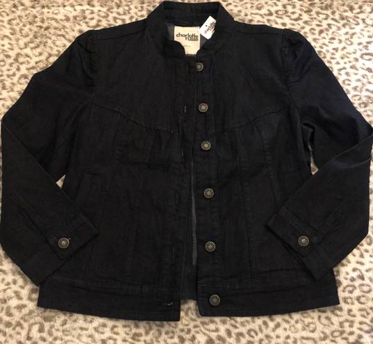 Charlotte Russe NWT  Lightweight Dark Denim Fitted Jacket Size Medium/6