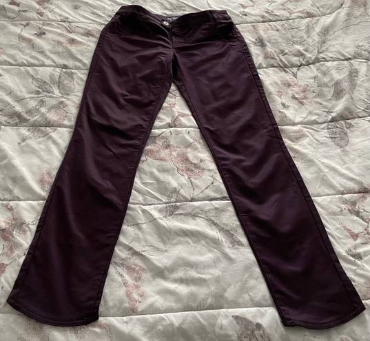 Emporio Armani New Sabrina Maroon Burgundy Cropped Slim Skinny Jeans, size 28”