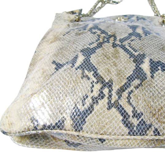 DKNY NEW  Gold Leather Python Snakeskin HANDBAG Convertible Crossbody Chain Purse