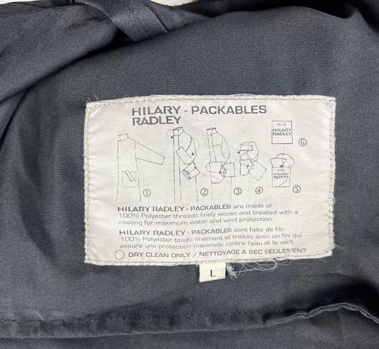 Hilary Radley  Packables Wrinkle Resistant Travel Water Resistant Trench Coat L