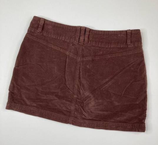 We The Free  | Maroon Corduroy Button Mini Skirt