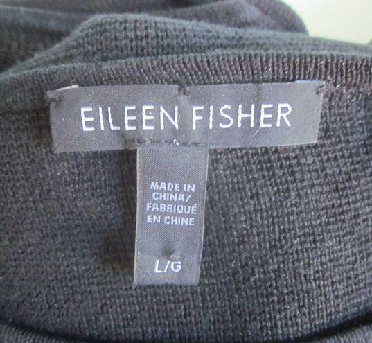 Eileen Fisher  Size L Black Knit Tank Dress