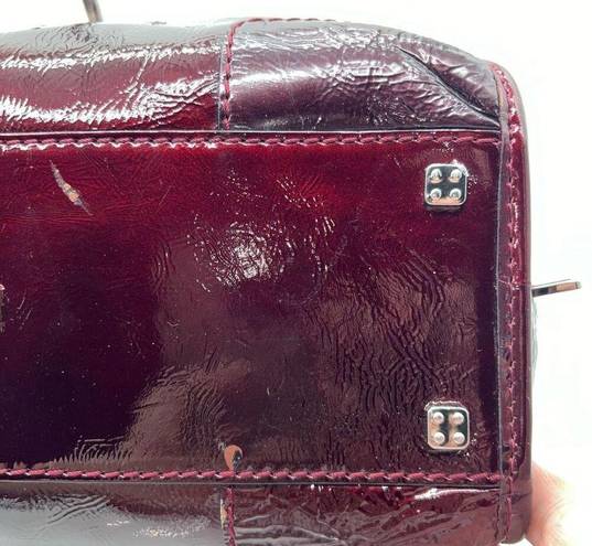 Loewe  Amazona 28 Burgundy Patent Leather Handbag (minor callouts in pics)