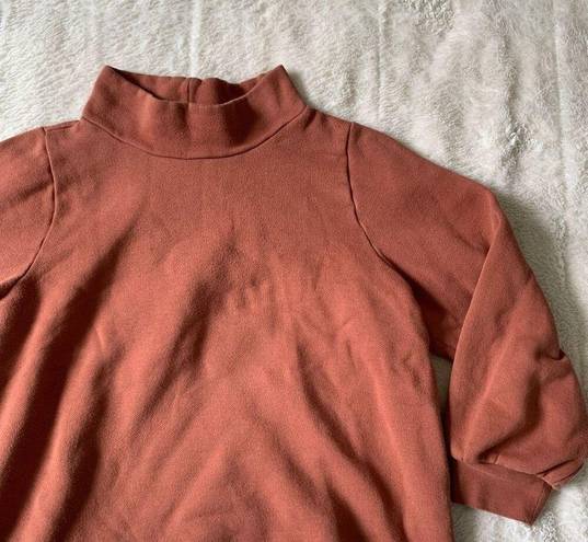 Madewell MWL Betterterry Relaxed Turtleneck Sweatshirt Warm Umber 