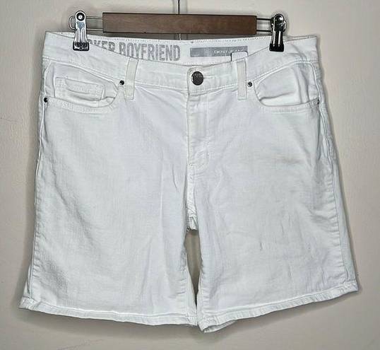 DKNY  JEANS BLEECKER BOYFRIEND WHITE SHORTS SIZE 10P