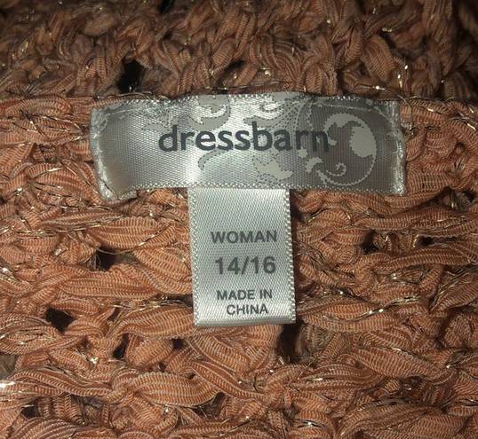 Dress Barn  open knit metallic sweater