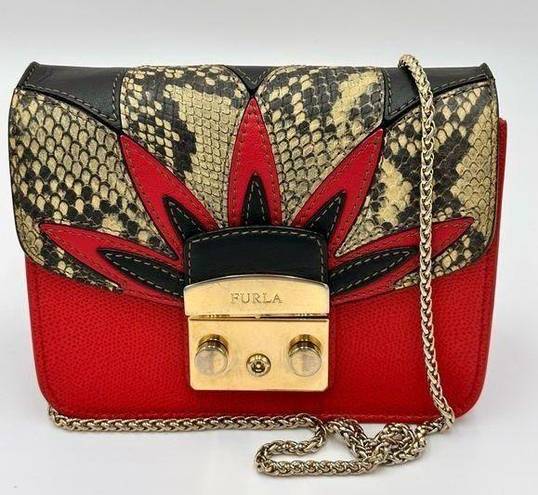 Furla  METROPOLIS
Crossbody Mini Red/ Snake design