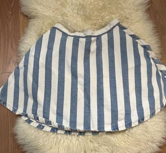 American Apparel  High Waist Wide Stripe Circle Skirt Small