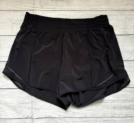 Lululemon  Hotty Hot Black Short High-Rise Long 4" Women Size 8