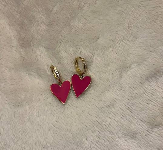 Heart Earrings Pink