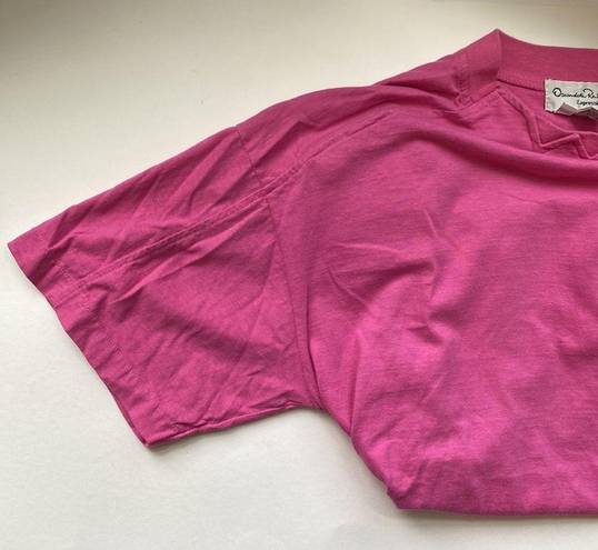 Oscar de la Renta Vintage  Expressions barbiecore pink t-shirt, size large