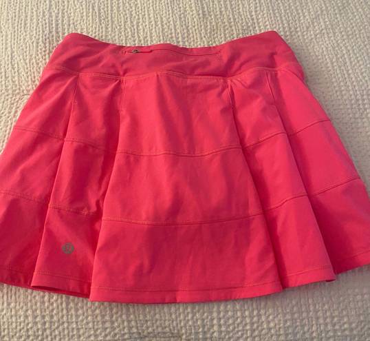 Lululemon Pink Highlight Pace Rival Skirt