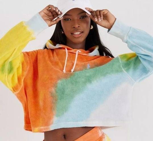 Polo  Ralph Lauren in Tye Die Terrycloth Cropped Hoodie