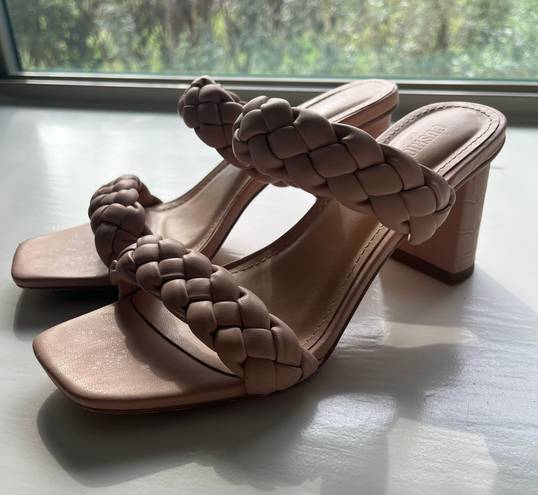 Cushionaire Nude Braided Strap Heels