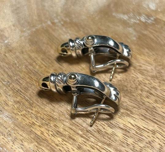 David Yurman Vintage  Sterling Silver & 14K Gold Door Knocker Acorn Drop Earrings