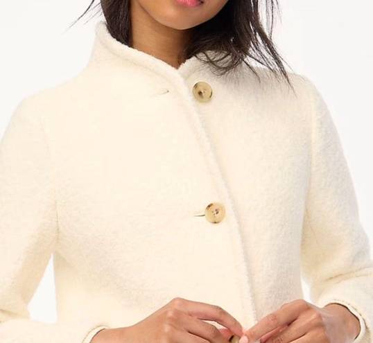 J.Crew  NWT Textured Wool Blend Coat in Ivory Size 8