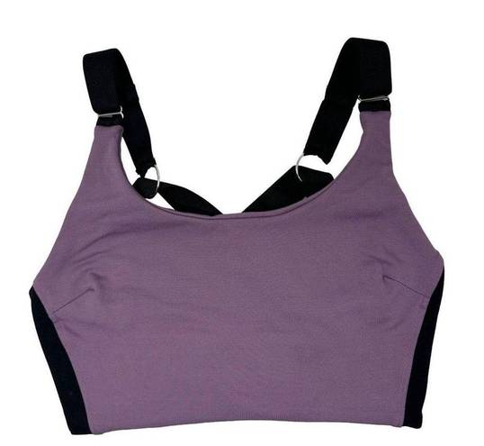 Bombshell sportswear  Banded Sports Bra in Violet Frost Purple Black Size Small