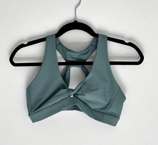 SoulCycle SOUL BY  Twisted Half Racerback Sports Bra Teal Green Size M