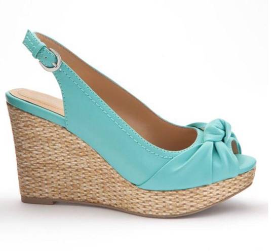 Apt. 9  Callista peep toe sling back wedges